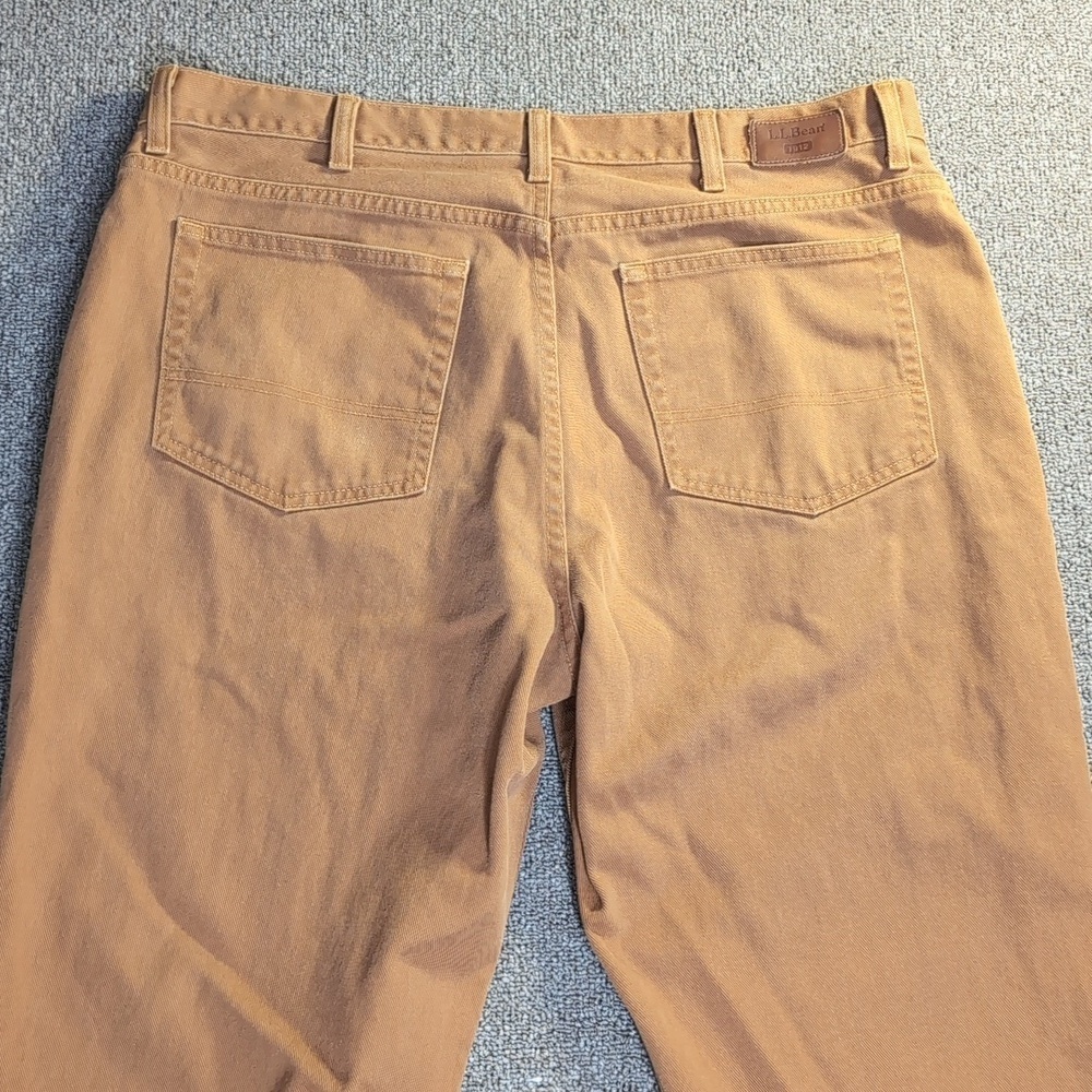 L.L.Bean Double L Chinos Natural Fit Brown 100% Cotton Men's 40x29 - Picture 6 of 10